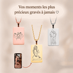 Collier Gravé Simple - Illustration Fait Main