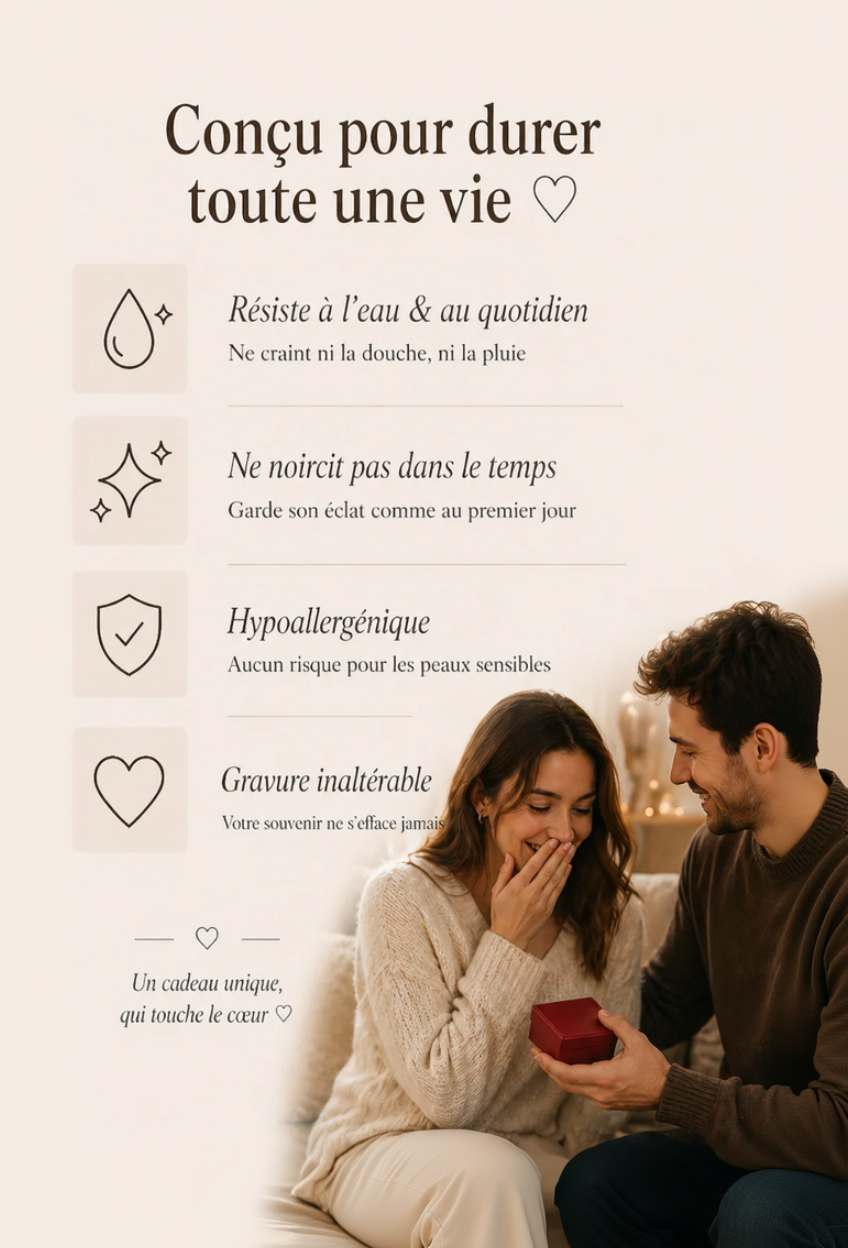 porte-clé gravé avec dessin en line art à partir d'une photo, idée cadeau couple
