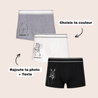 Boxer Personnalisé - Illustration Fait Main