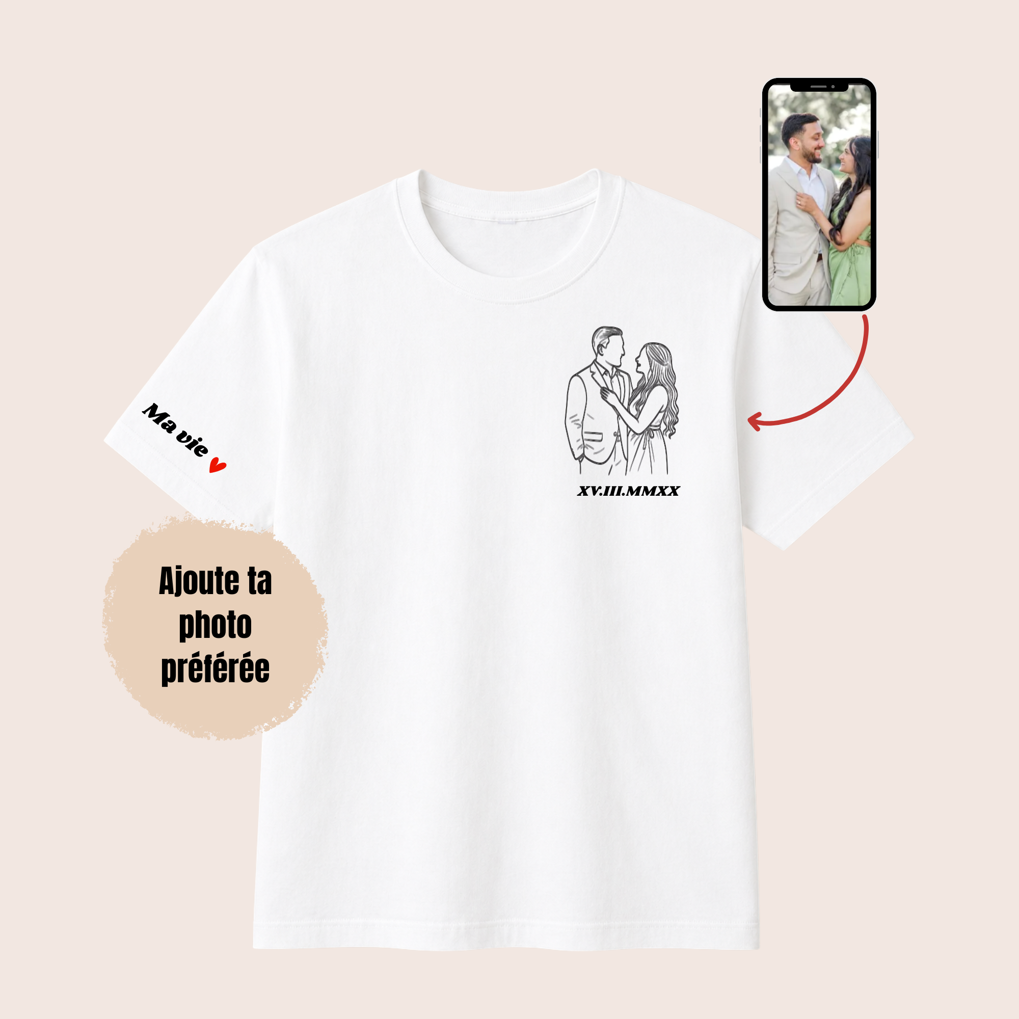 T-shirt personnalisé - Illustration Fait Main