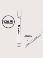 collier gravé avec dessin en line art à partir d'une photo, idée cadeau couple
