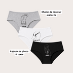 culotte personnalisé avec dessin en line art à partir d'une photo, idée cadeau couple
