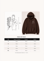 sweat à capuche avec dessin en line art à partir d'une photo, idée cadeau couple
